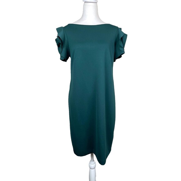 Pietro Brunelli Salisburgo Maternity Dress S Pinewood Green Rosette Sleeve Italy - Picture 16 of 16